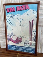 Ski Alta Utah Print Framed