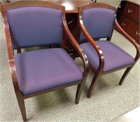 MAHOGANY FRAME GUEST CHAIRS