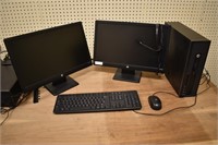 HP COMPUTER SYSTEM W/ 2 MONITORS