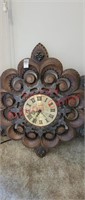Vintage birdwood wall clock battery operated
