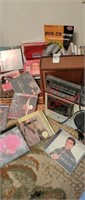 Music CD's, tapes & GE radio / cassette player
