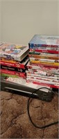 GE  VHS tape VCR player, holiday DVD movies and