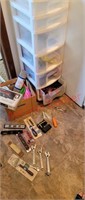 6 drawer organizer & contents - tools, garden