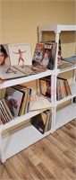 Vintage vinyl record albums & plastic shelving