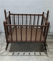 Antique Wood  Crib K11A