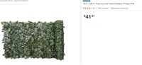 NATURAE DECOR 40 in. x 96 in. Faux Ivy Leaf