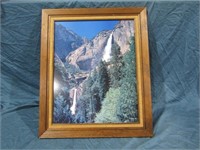 Waterfall Print in Wood Frame 24 1/2" x 20 1/2"