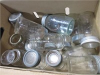 Box of canning jars and rings