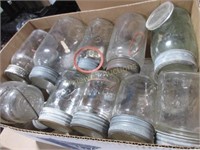 Box of Vintage canning jars
