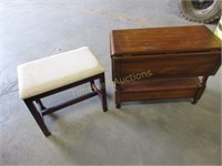 Small stool and table