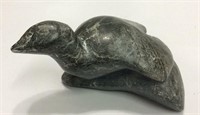 Vintage Soapstone Eskimo Seal Sculpture 15A