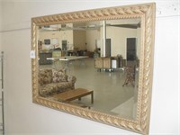 29 X 41 GOLD GILDED FRAMED BEVELED WALL MIRROR