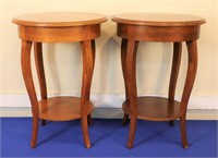 (2) Round Side Tables