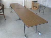 12' X 2.5' FOLDING PORTABLE CAFETERIA TABLE