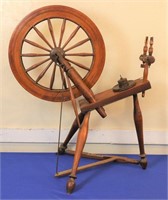 19th C. Spinning Wheel, "IC" Initials
