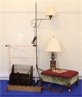 7pc. incl. Footstool & Floor Lamp