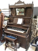 Antique Circa 1800’s Miller Pump Organ with