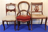 (3) Antique Side Chairs