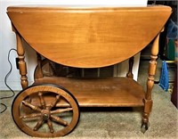 Wood Drop Leaf Tea Cart