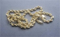 14k Yellow Gold 23" Woven Chain Total Weight