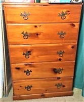 Five Drawer Pine Chest of Drawers