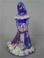 Fenton Hand Painted Iridescent Glass Girl Figure