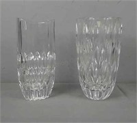2x The Bid Heavy Crystal Vases