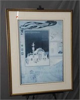 Framed Otto Wagner Art Nouveau Print