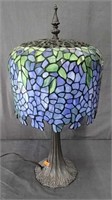 Beautiful Slag Glass Wisteria Table Lamp