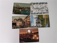 5 cartes postales 1960 -1969