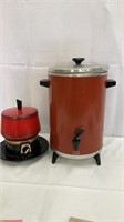 Vintage Fondue Pot + Vintage Coffee Perk Urn