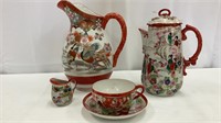 Vintage Japanese Pitchers and Teacup
