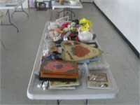 LOT OF MISC WALL HANGINGS, TOYS AND OTHER