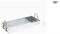 Achla Designs Galvanized Tray with Rope Handles