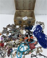 COSTUME JEWELRY LOT - WITH JEWELLERY BOX