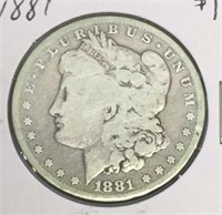 1881 Morgan Silver Dollar Coin