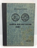 Book of US Franklin and Kennedy Half Dollar Coins