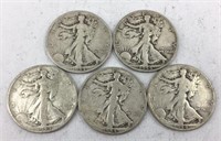 5 - 1944-S Walking Liberty Half Dollar Coins