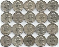 (20) 1964-D Quarters