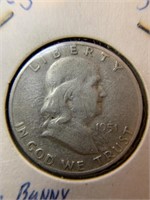 1951-S Franklin half dollar