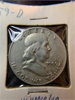 1959-D Franklin half dollar