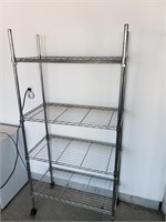 Chrome 4-Tier Shelving Unit