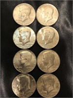 8- Bicentennial Kennedy half dollars