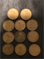 8- 1920 Lincoln wheat pennies