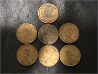 1924, 1925, and 1926 Lincoln wheat pennies