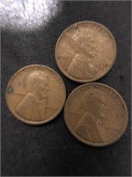 3- 1934 Lincoln wheat pennies