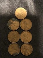 1938 in 1939 Lincoln wheat pennies