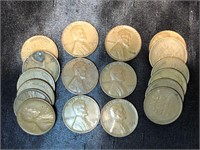 1945P and 1945S Lincoln wheat pennies