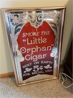 Glue Chipped Glass Sign - Cigar