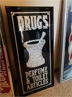Glue Chipped Glass Sign - Drugs